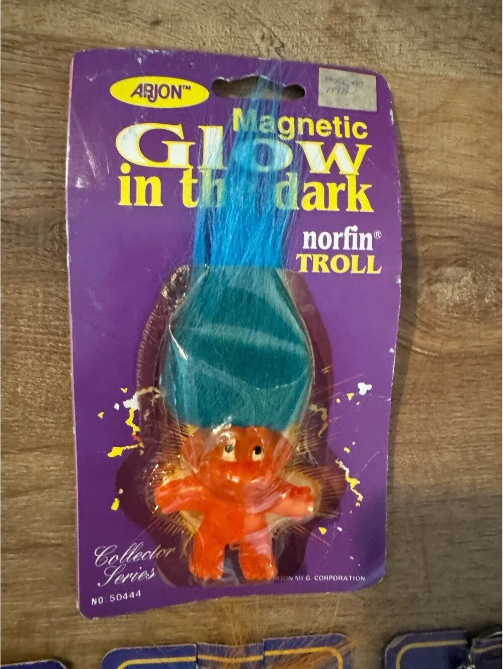 4 Vintage 1992 Norfin Glo Trolls Key-Lites Magnetic Glow in Dark NOS